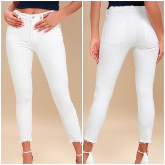 AGOLDE ankle skinny distressed jeans, white, size 26 - Picture 1 of 12
